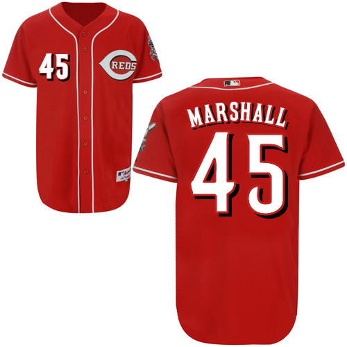 Sean Marshall #45 mlb Jersey-Cincinnati Reds Women's Authentic Red Baseball Jersey